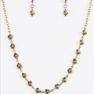 3/$10 “Daisy Do-Si-Do” brass necklace and earrings